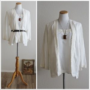 Vintage Ivory Gauze Top